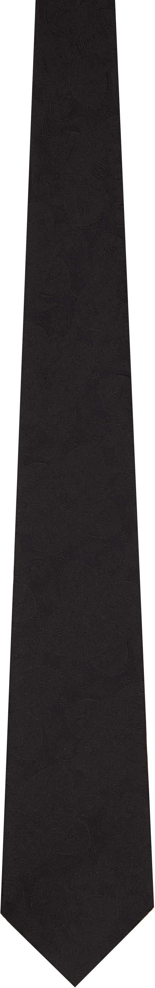 Comme des Garçons Homme Deux Black Paisley Silk Tie
