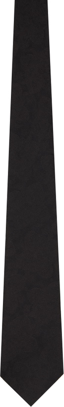 Photo: Comme des Garçons Homme Deux Black Paisley Silk Tie
