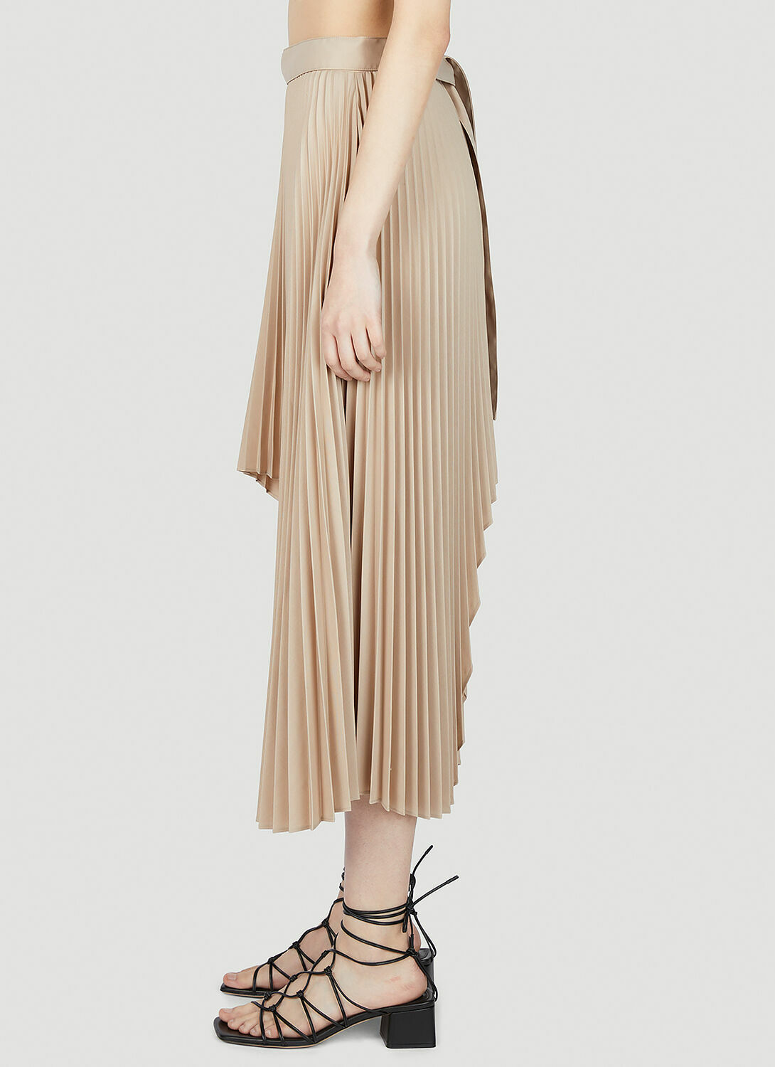 Rokh Satin Pleated Skirt