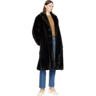 MM6 Maison Margiela Brown Faux-Fur Coat