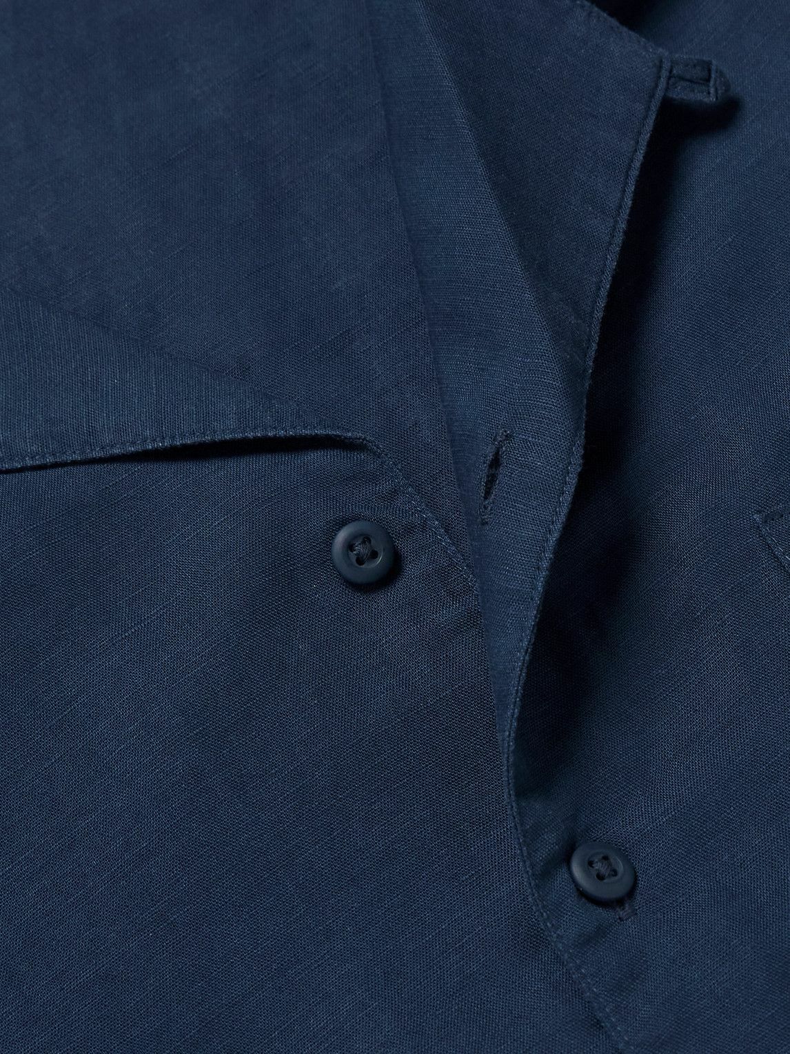 Onia - Air Convertible-Collar Linen and Lyocell-Blend Shirt - Blue