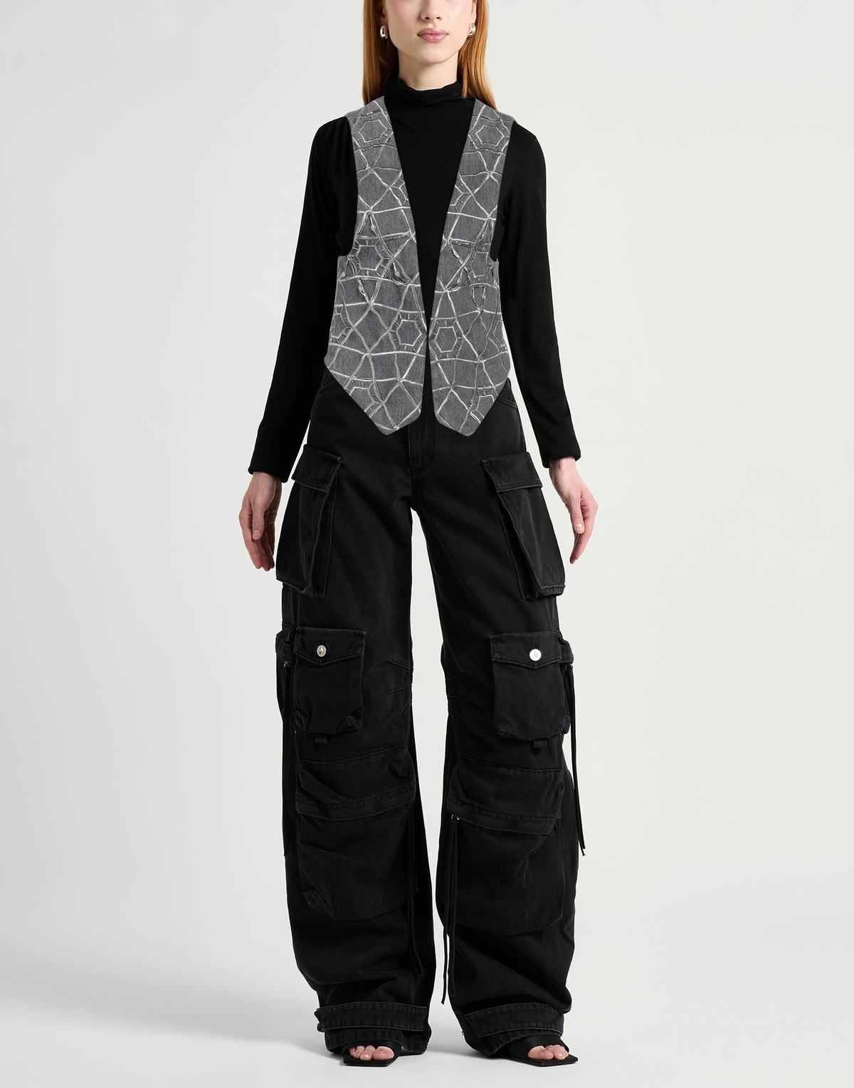 Dondup Womens Tailored Vest in Grey