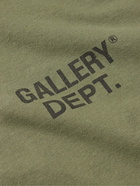 GALLERY DEPT. - Logo-Print Distressed Cotton-Jersey T-Shirt - Green