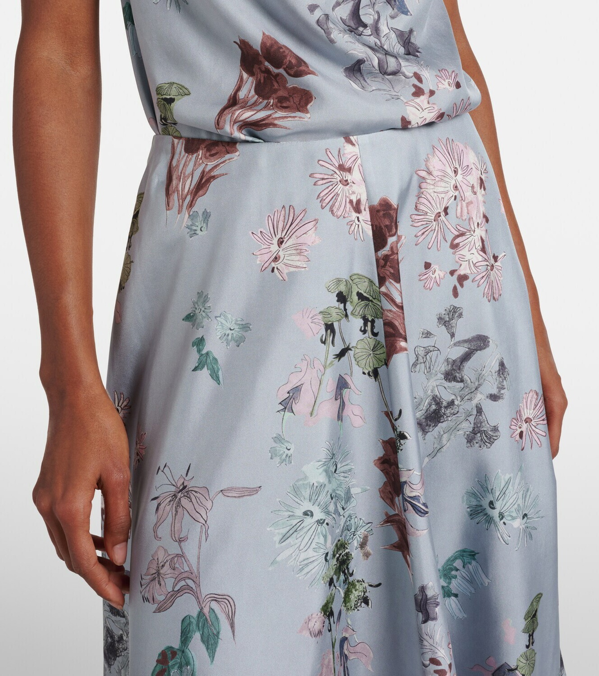 Altuzarra Varda floral silk midi skirt