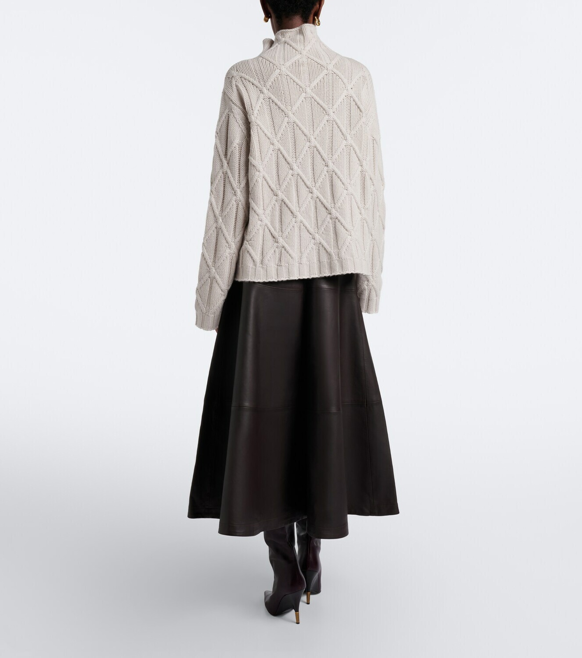 Altuzarra Varda leather midi skirt