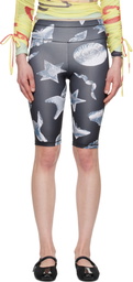 Chopova Lowena Black Workshop Bike Shorts