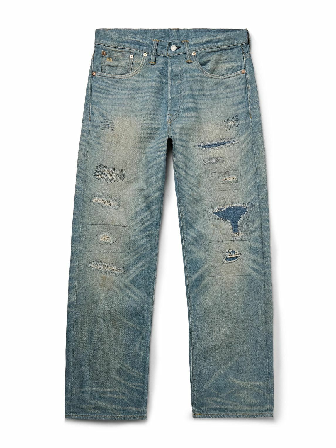 RRL - Straight-Leg Distressed Jeans - Blue RRL