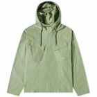 Nike Men's Life Woven Pullover Field Jacket in Oil Green/White