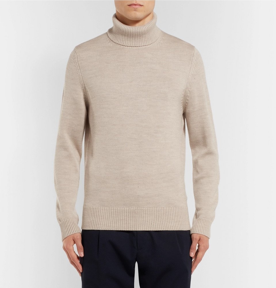 NN07 - Cornelius Ribbed Merino Wool Rollneck Sweater - Men - Cream NN07