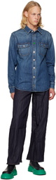 Bottega Veneta Blue Buttoned Shirt