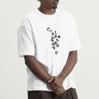 YMC Men's Jumbled Logo Print Triple T Shirt in White