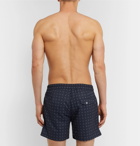 Officine Generale - Roman Mid-Length Printed Swim Shorts - Navy
