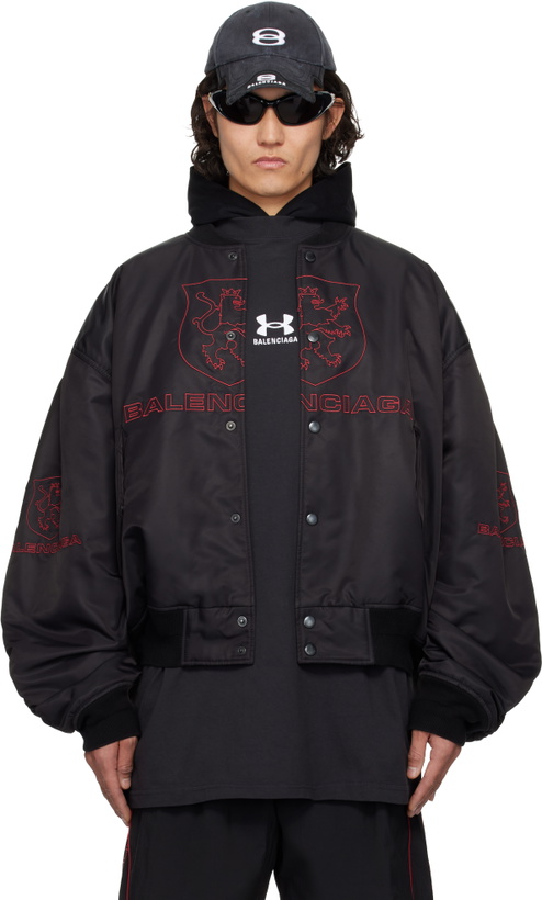 Photo: Balenciaga Black Lion Club Varsity Bomber Jacket