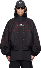 Balenciaga Black Lion Club Varsity Bomber Jacket