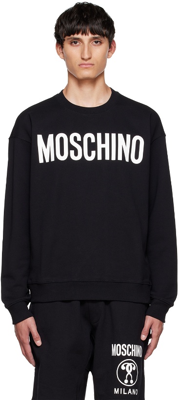 Photo: Moschino Black Printed Sweatshirt