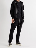 DRKSHDW BY RICK OWENS - Creatch Garment-Dyed Organic Cotton-Jersey Cargo Sweatpants - Black