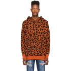 R13 Orange Leopard Hoodie