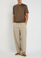 Aurélien Satin-jersey T-shirt Taupe