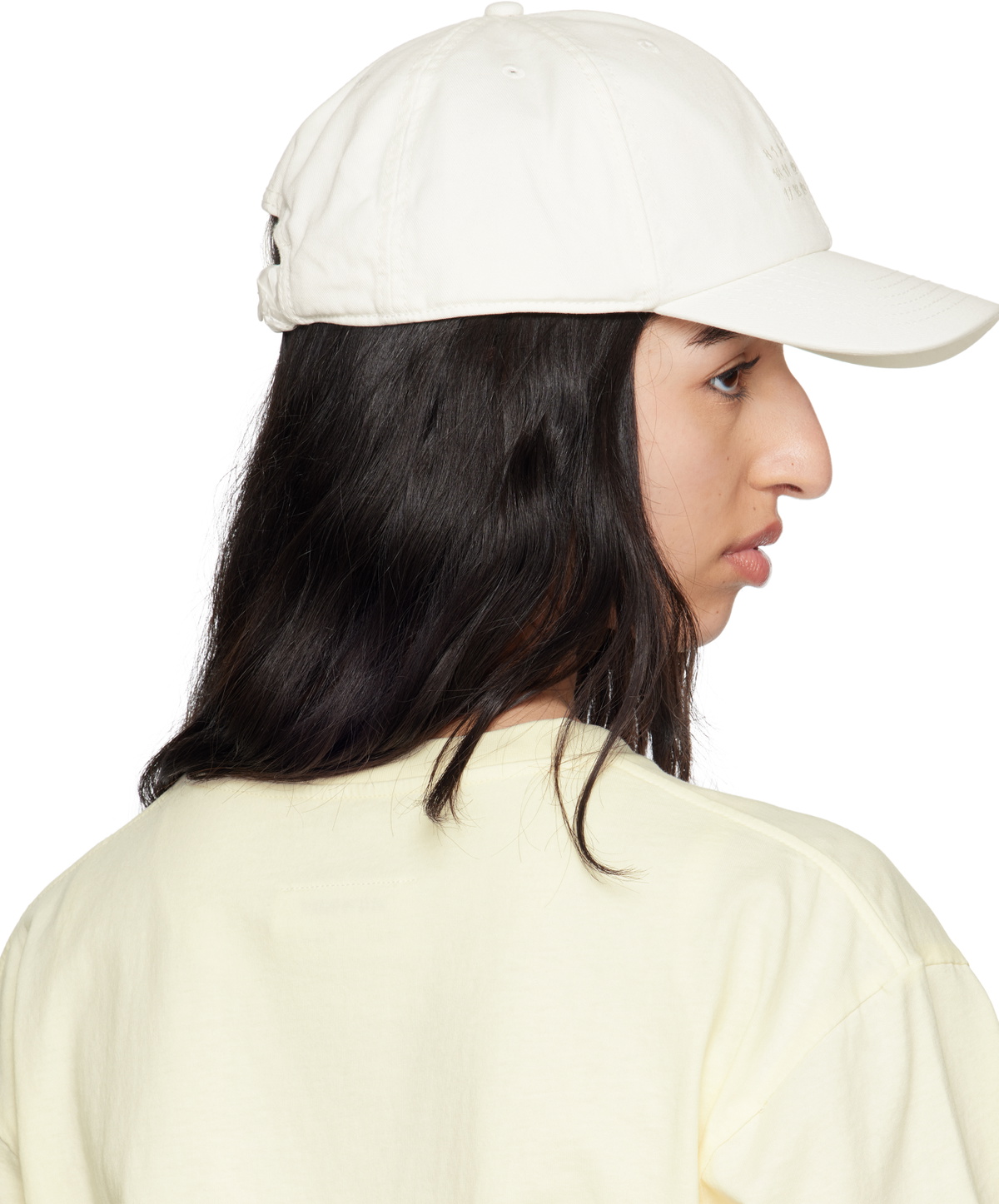 MM6 Maison Margiela White Baseball Cap