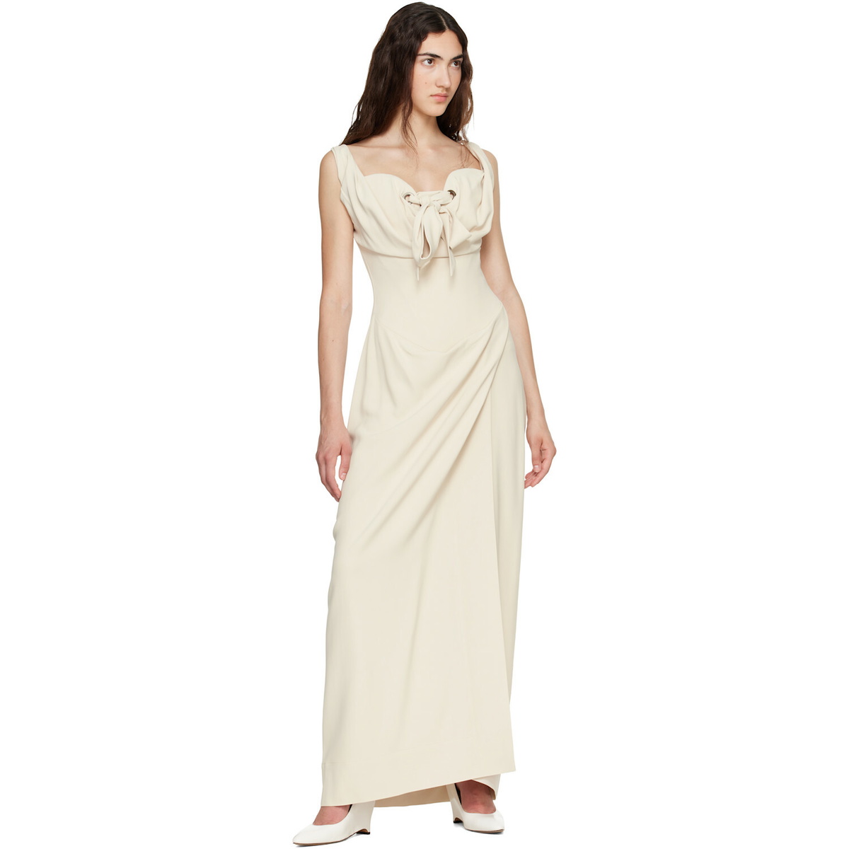 Vivienne Westwood Beige Iwona Corset Maxi Dress