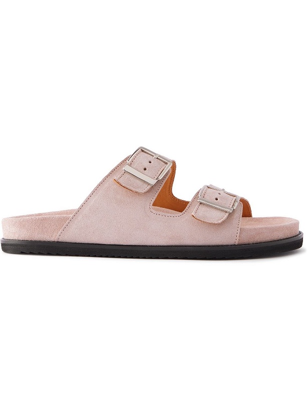 Photo: Mr P. - David Regenerated Suede by evolo Sandals - Pink