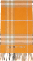 Burberry Orange & Beige Contrast Scarf