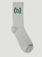Logo Intarsia Socks in Grey