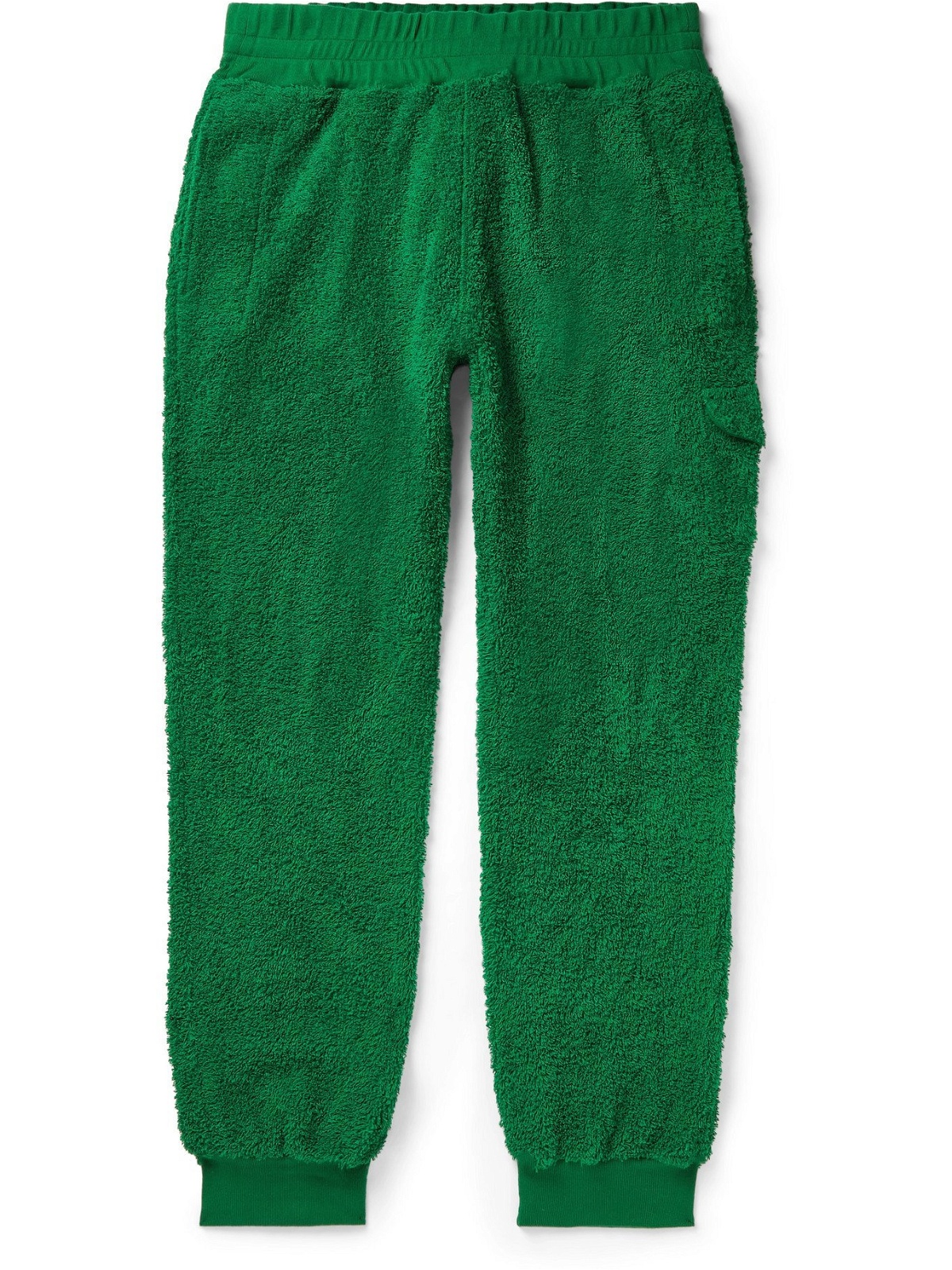 UNDERCOVER - Tapered Cotton-Fleece Cargo Sweatpants - Green Undercover