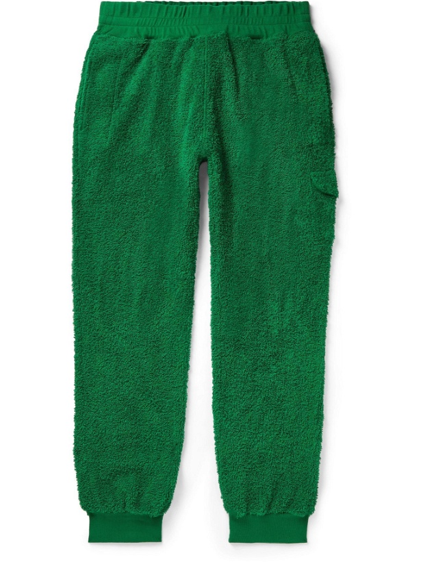 Photo: UNDERCOVER - Tapered Cotton-Fleece Cargo Sweatpants - Green