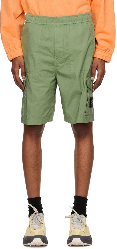Photo: Stone Island Green Patch Shorts