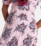 Rodarte Floral-appliqué silk gown