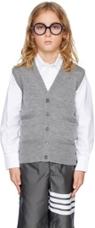 Thom Browne Kids Gray Stripe Back Vest