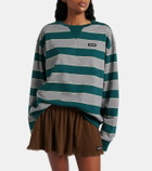 Miu Miu Oversized striped cotton jersey sweatshirt