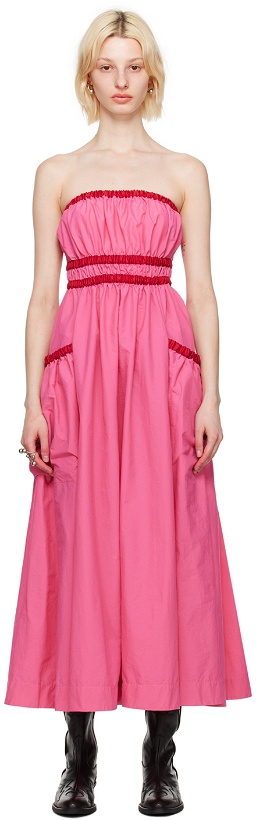 Photo: Molly Goddard Pink Amber Midi Dress