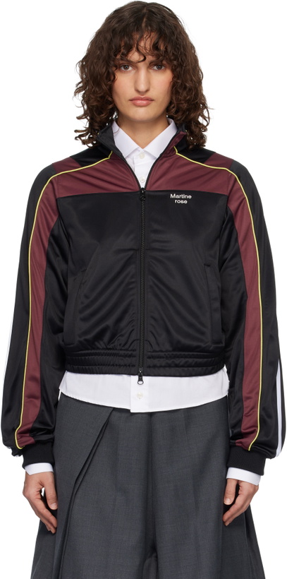 Photo: Martine Rose Black & Burgundy Shrunken Track Jacket
