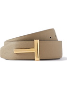 TOM FORD - 4cm Reversible Full-Grain Leather Belt - Brown