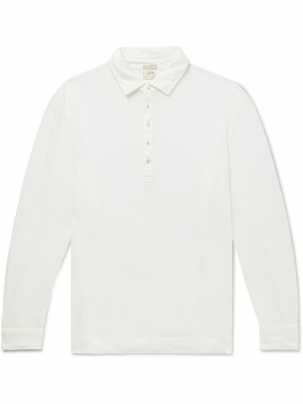 Photo: Massimo Alba - Raya Slim-Fit Linen Polo Shirt - White