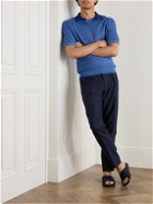 Altea - Slim-Fit Cotton-Piqué Polo Shirt - Blue