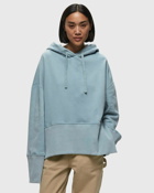 Closed High Rib Hoodie Blue - Womens - Hoodies