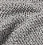AMI - Waffle-Knit Cotton Sweater - Gray