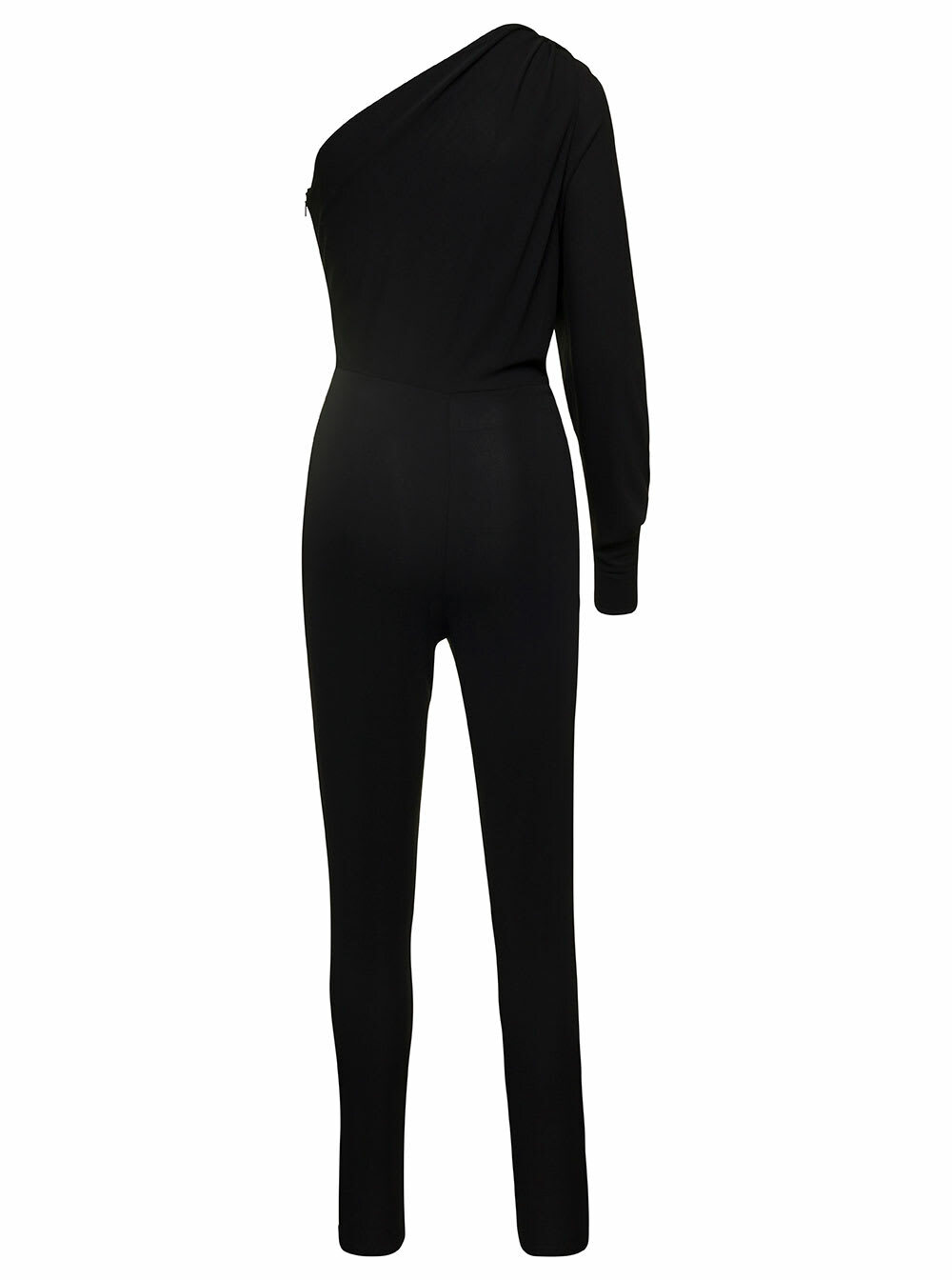 Saint Laurent One-shoulder Jumpsuit With Side Gathering