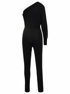 Saint Laurent One-shoulder Jumpsuit With Side Gathering