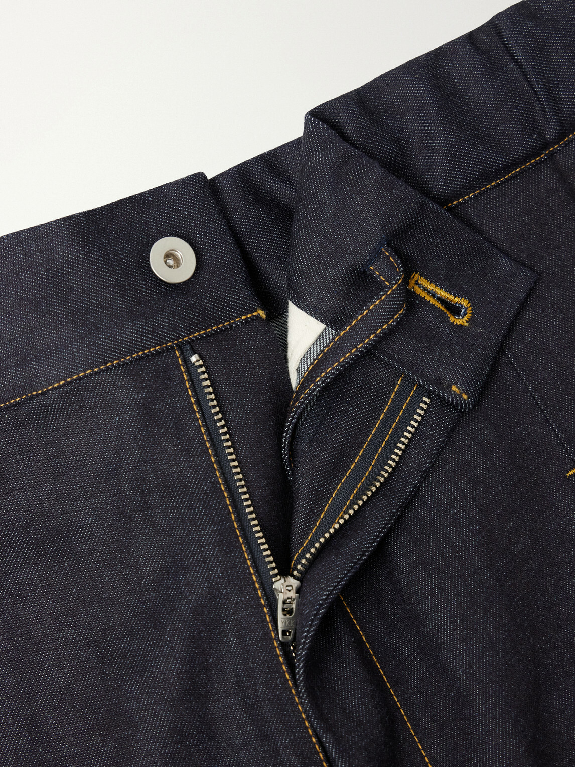 SAGE NATION - Barrel-Leg Pleated Jeans - Blue