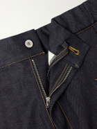 SAGE NATION - Barrel-Leg Pleated Jeans - Blue