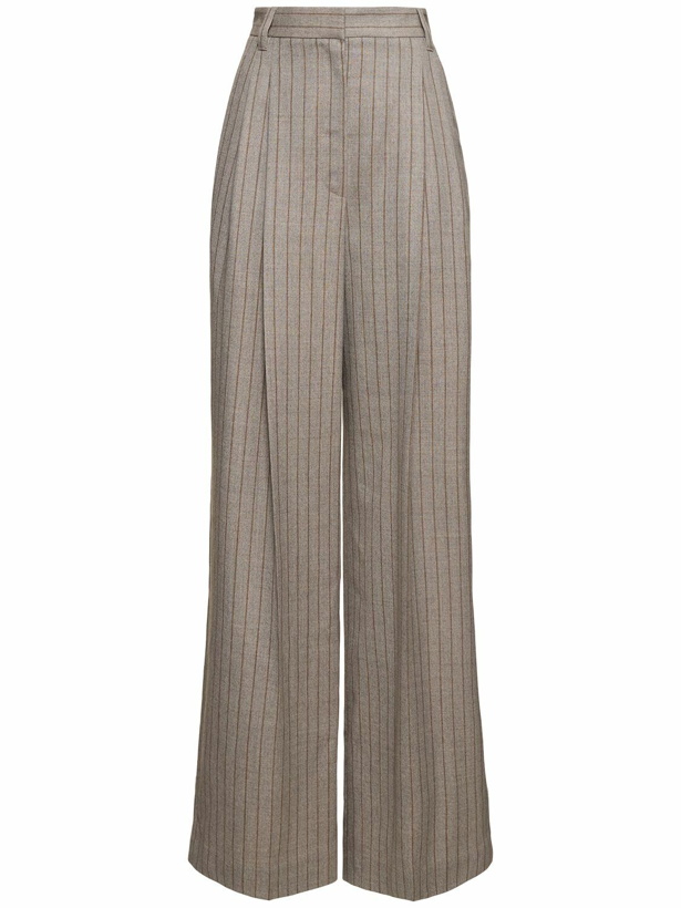 Photo: BRUNELLO CUCINELLI Pinstripe Wide Pants