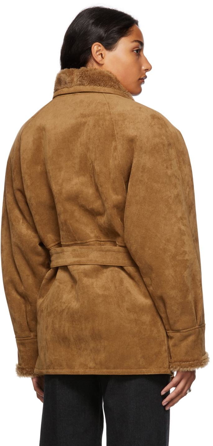 Arlington paneled faux shearling coat