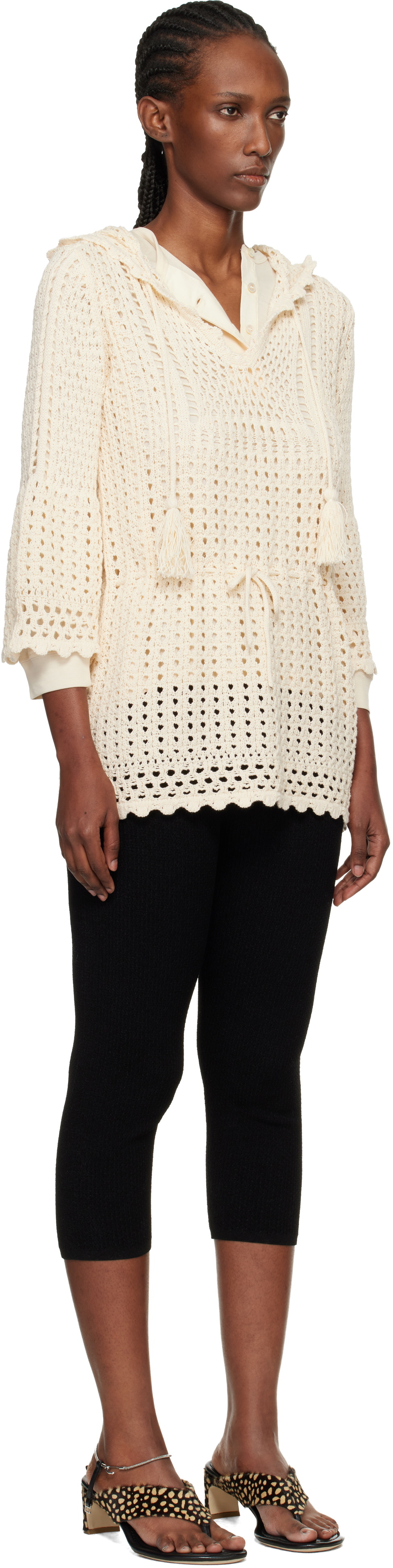 Isabel Marant Etoile Off-White Zaelle Summer Crochet Knit Minidress