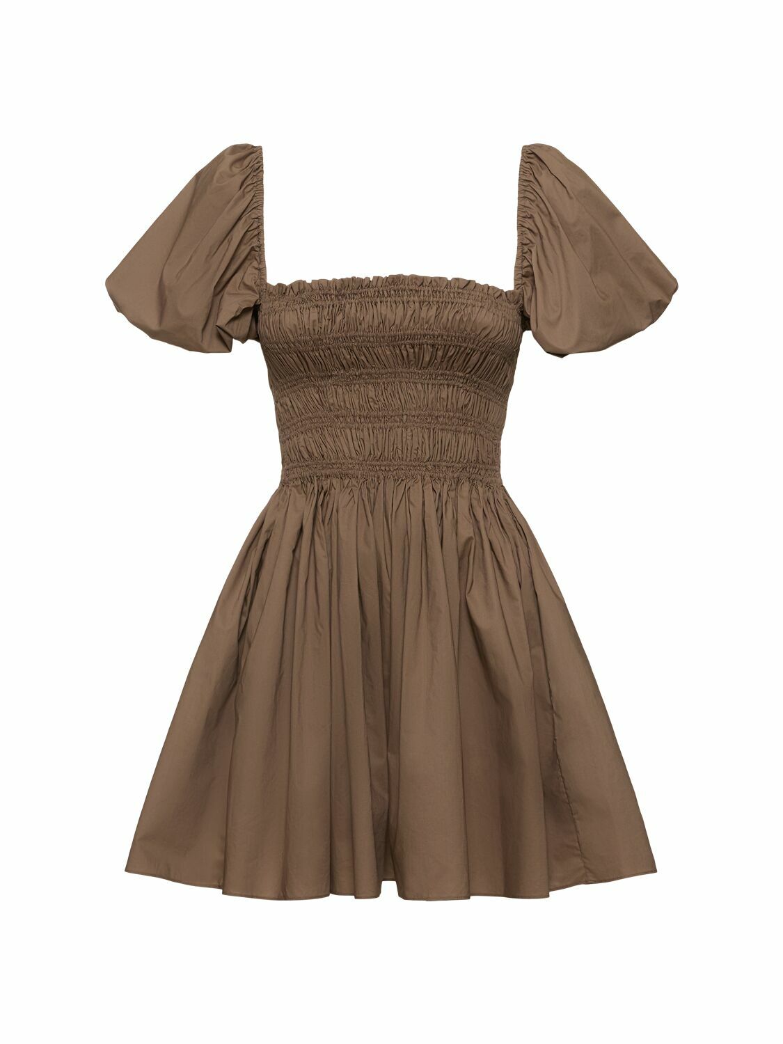 MATTEAU Ruffled Cotton Mini Dress Matteau