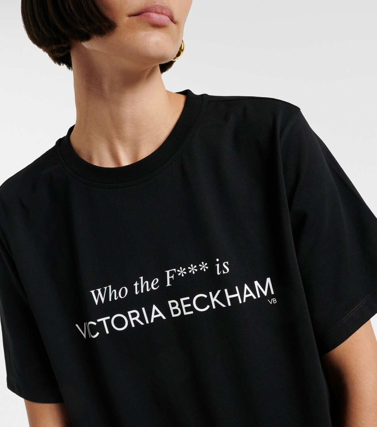 Victoria Beckham Printed cotton jersey T-shirt