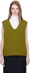 Arch The Green Cashmere Knit Vest